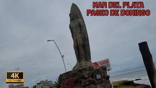 Caminamos Mar del Plata El playon en un domingo gris [upl. by Cynar]