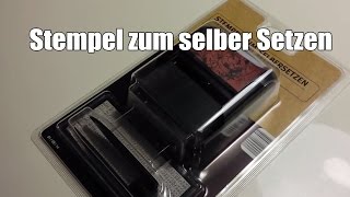 Stempel zum Selbersetzen vom Aldi [upl. by Dnalrah]