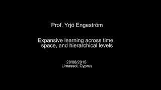 Prof Yrjö Engeström  EARLI 2015 KEYNOTE [upl. by Ahsaele697]