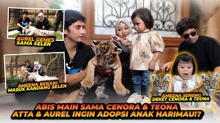 ATTA AURELIE amp AMEENA MASUK KANDANG HARIMAU PUTIH  SAMPE PANIK DISAMPERIN SELEN [upl. by Enived209]