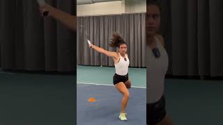 1 Handed Backhand High Ball Masterclass 👏 wta tennisplayer [upl. by Ennaeed674]