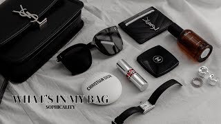 Whats in my bag  Saint Laurent bag review how it looks on me [upl. by Enelehcim]