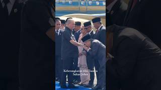 Keberangkatan balik Sultan Johor ke negeri Johor selepas dipilih jadi YDP Agong ke17 sultanjohor [upl. by Narih172]