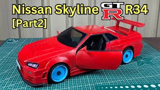 How to make Nissan Skyline GTR R34 Part2 [upl. by Denn]