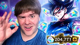 Dragon Ball Legends 200K CC LIVE SUMMONS FOR ULTRA UI SIGN GOKU [upl. by Aissatan656]