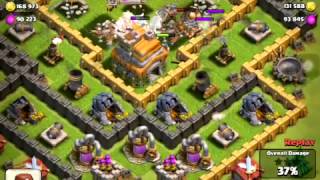 Clash of clans attack strategy town hall level 8 [upl. by Sergu]