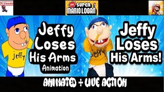 SML Movie Jeffy Loses His Arms Animated  Live Action [upl. by Baiss]