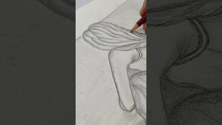 😢ALONE girl sketch drawing art viralvideo shorts trending new sketch new bts pencil easy [upl. by Elay76]