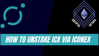 How to unstaking ICX via ICONEX wallet [upl. by Duaner]