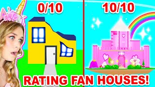 Rating The BEST FAN HOUSES EVER In Adopt Me Roblox [upl. by Ellehcim]