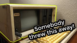 The Trash Picked Compaq Portable 1  Overview Cleaning and Diagnosis Part 1 [upl. by Rennug]