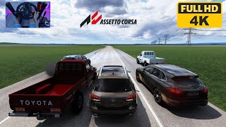 OFFROAD  Volkswagen Touareg V8 TDI  TOYOTA 24 CHASE  PORSCHE CAYENNE  Assetto Corsa  4K [upl. by Anelram]