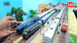 Indian Railways Miniature Model Train Station  HO Scale Model Train Run  train video [upl. by Nylirad373]