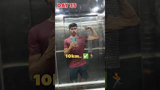 Day 35 of 100 Pushups 100 Situps 100 Squats and 10km Run🏃✅ minivlog trending viral running yt [upl. by Caswell]