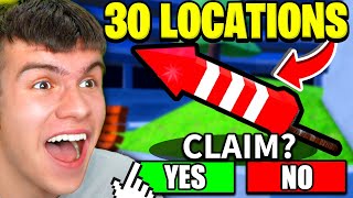 How To FIND ALL 30 FIREWORK LOCATIONS In Roblox Toilet Tower Defense NEW YEARS EVENT [upl. by Adnyc]