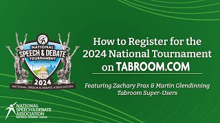 How to Register for the 2024 National Tournament on Tabroomcom [upl. by Koy]