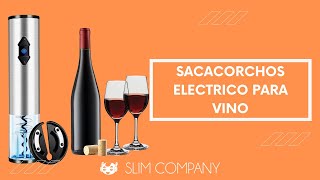 Sacacorchos Eléctrico Destapador Descorchador Para Vino Automático Fácil de Usar │ Slim Company [upl. by Boothman]