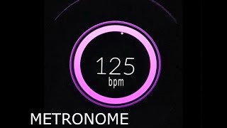 125 BPM Beats Per Minute Metronome Click Track HiQ [upl. by Colner273]