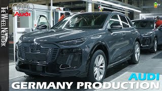 Audi Q6 etron Production in Germany [upl. by Kcirad]