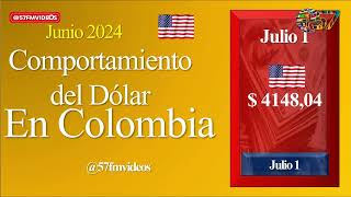 DOLAR COMPORTAMIENTO MES DE JULIO DE 2024 EN COLOMBIA DIA A DIA 57fmvideos [upl. by Reffineg]