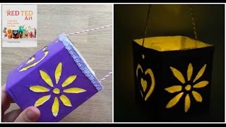 Cute Luminaries made from Cartons Recycled Crafts [upl. by Berner]