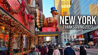 NYC Preparation for Macys Thanksgiving Day Parade 2023 4K NYC Walk  Macys to Radio City Music Hall [upl. by Maxwell]