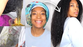 This Is What Happened To My Natural Hair After Drenching It With Oil  Extreme Hot Oil Treatment [upl. by Brunn]