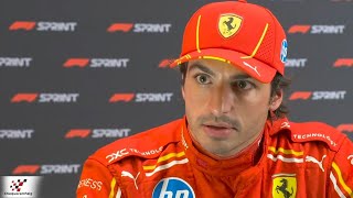 Carlos Sainz It was supper tricky  Sprint Quali Interview 2024 Sao Paulo GP [upl. by Beutner]