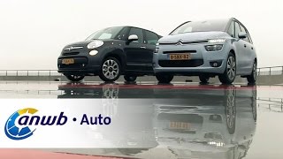 Fiat 500L Living vs Citroën Gr C4 Picasso dubbeltest  ANWB Auto [upl. by Furie]