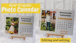 personalised photo calendar complete tutorial  customised calendar  art gossips [upl. by Murdoch305]