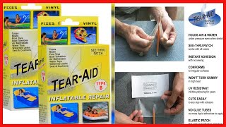 TEARAID Inflatable Repair Kit Type B Clear Patch Kit for Vinyl and VinylCoated Materials [upl. by Aehsrop]