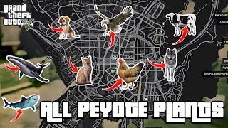 GTA 5  All 27 Peyote Plants Location Guide  Play as an animal [upl. by Hays]