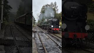 Eddystone climbs Goathland bank on a wet first day at the NYMR Gala steam southern [upl. by Letnuahc]