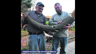 Ancient mastodon bones unearthed on southern Indiana farm [upl. by Ahsehyt54]