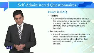 Self Administered Questionnaires  Quantitative Research Methodology  SOC509Topic105 [upl. by Lertnek423]