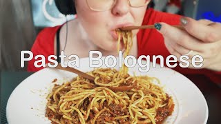 ASMR quotPasta Bolognesequot Köttfärssås amp Spagetti  MUKBANG [upl. by Flavio]