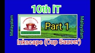 10th It Tutorial  cup saucer making  inkscape  malayalam [upl. by Ybbed61]