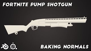 How To Make Pump Shotgun from Fortnite In Blender 28 Beginner Tutorial  HighPoly [upl. by Ellenet744]