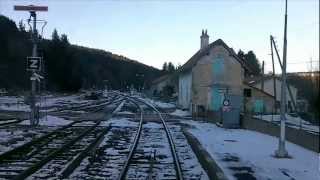 TRAIN CEVENOL  LANGOGNE A LA BASTIDE ST LAURENT LES BAINS 91212 VUE ARRIERE 05 [upl. by Nezam]