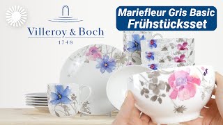 Villeroy amp Boch Mariefleur Gris Basic Frühstücksset 🌷  Hertie [upl. by Neeka]