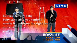 KARAOKE BABY CAN I HOLD YOU BOYZONE Boyzlife Momentum Live MNL [upl. by Jona948]