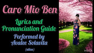 Caro Mio Ben Lyrics and Translation Guide [upl. by Ymled]