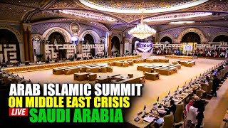 RIYADH SAUDI ARABIA  Joint Arab Islamic Summit on middle east crisis  Israel Gaza  Lebanon War [upl. by Anade510]