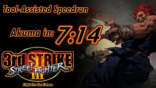 TAS 3rd Strike Akuma SA1 Speedrun in 714 [upl. by Plusch]