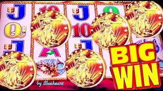 ★5 COINS AGAIN★ BUFFALO GOLD slot machine BONUS BIG WIN [upl. by Duquette]