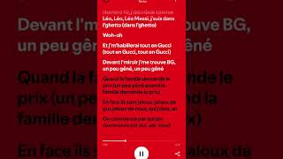 Ninho Tout en GUCCI song pourtoi viralvideo spotify lyrics parole playback musicshorts [upl. by Yhprum]