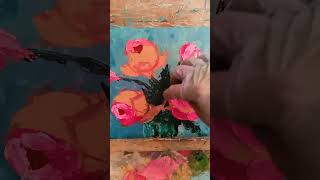 How to paint peonies Oil painting peony impastoart stepbystep [upl. by Epp559]