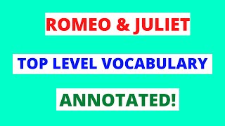 Romeo amp Juliet Top Level Vocab GCSE Analysis In 60 Seconds  GCSE English Exams Revision [upl. by Ellenyl]