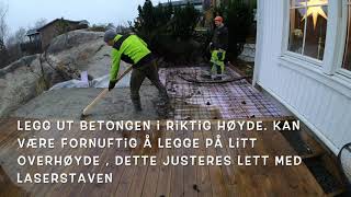 Hvordan støpe betong platt ute  Platting for utekjøkken Son Støp Østfold gjør det selv tips DIY [upl. by Ellord907]