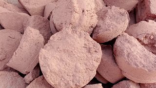 ASMR Chunks Series Part 13 Red Sand Dry Floor Clay Pot Crumbling clay relaxingsounds redsand [upl. by Bilac]